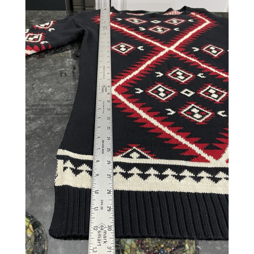 Lauren Ralph Lauren Petite Medium Long Tunic Sweater Southwest Aztec Geometric - Picture 12 of 16